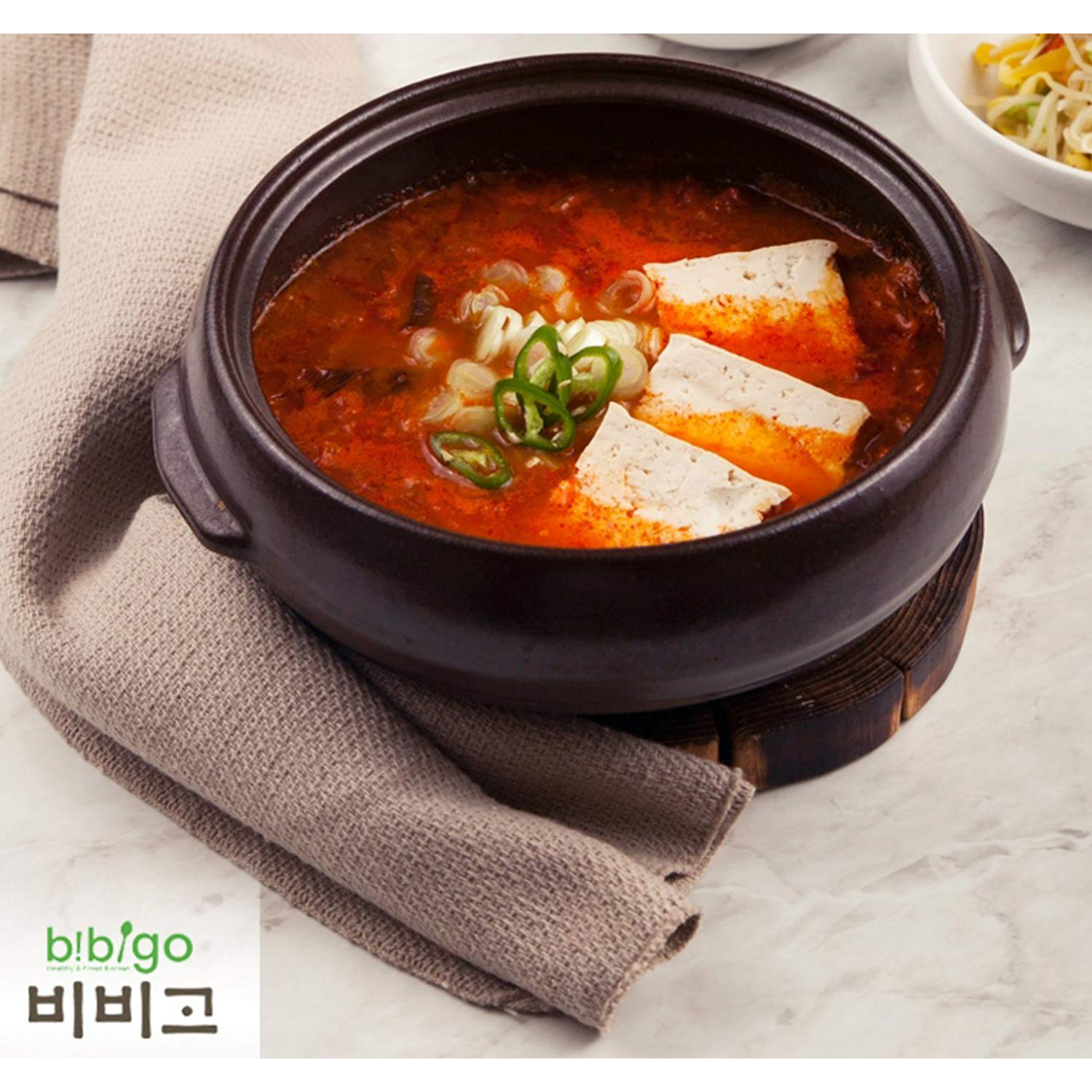 Korean Bibigo Pre-made Packaged Tofu Kimchi, Soybean Paste Soup (400g x